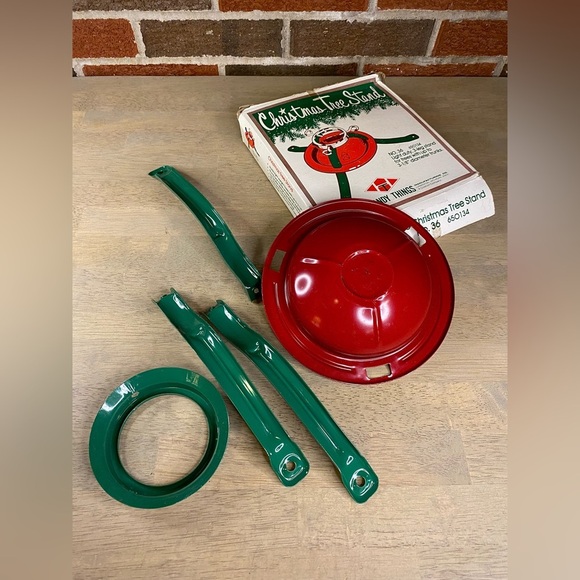 Vintage Handy Things Christmas Tree Stand No. 36 Original Box Trunks To 3-1/8” - Picture 4 of 4